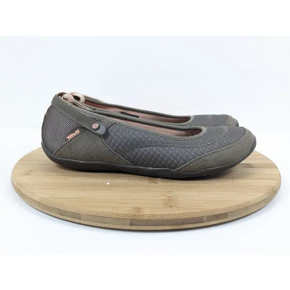 Teva Flats Slip On Size 9.5 Brown Mary Jane Shoes Niyama Ballet