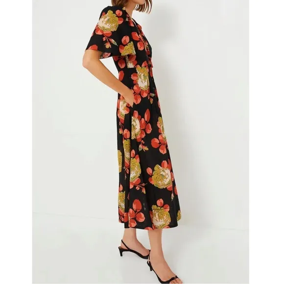 THE GREAT. Cabbage Rose Print The Bridge Dress