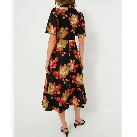 THE GREAT. Cabbage Rose Print The Bridge Dress