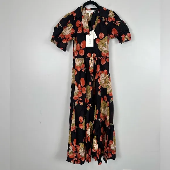 THE GREAT. Cabbage Rose Print The Bridge Dress
