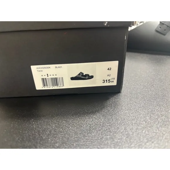 The Kooples NEW Slides Sandals Buckle Accents Black FR 42/U8