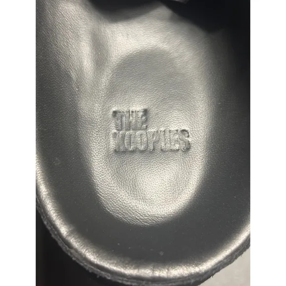 The Kooples NEW Slides Sandals Buckle Accents Black FR 44/U10