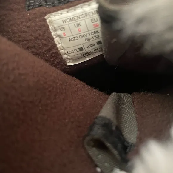 The North Face Green and Tan Winter Boots with Faux Fur Lining
