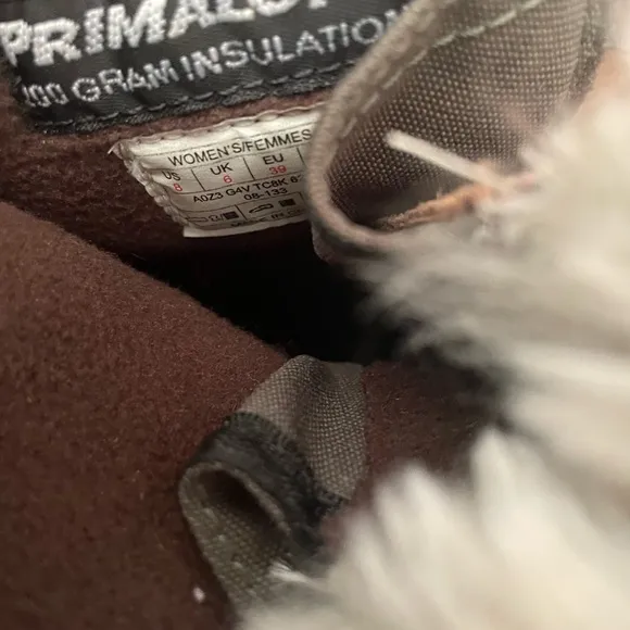 The North Face Green and Tan Winter Boots with Faux Fur Lining
