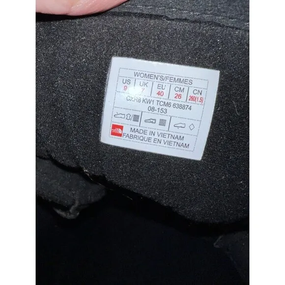 THE NORTH FACE Thermoball Womens Utility Tall Black Quilted Boots Sz 9US