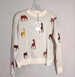 Thml The Stable Horse Sweater in Natural Women's. Size M New NWT