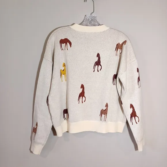 Thml The Stable Horse Sweater in Natural Women's. Size M New NWT