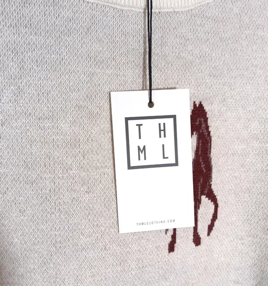 Thml The Stable Horse Sweater in Natural Women's. Size M New NWT