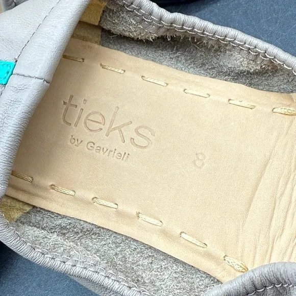 TIEKS Sz 8 New Taupe Nude Brown w/ Box Ballet Flats Travel Party