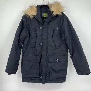 Timberland Fur Trim Quilted Button Pocketed Zip Parka Jacket outerwear urban