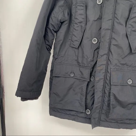 Timberland Fur Trim Quilted Button Pocketed Zip Parka Jacket outerwear urban