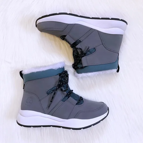 Timberland Women’s Boroughs Project Grey Waterproof Winter Pull On Boots