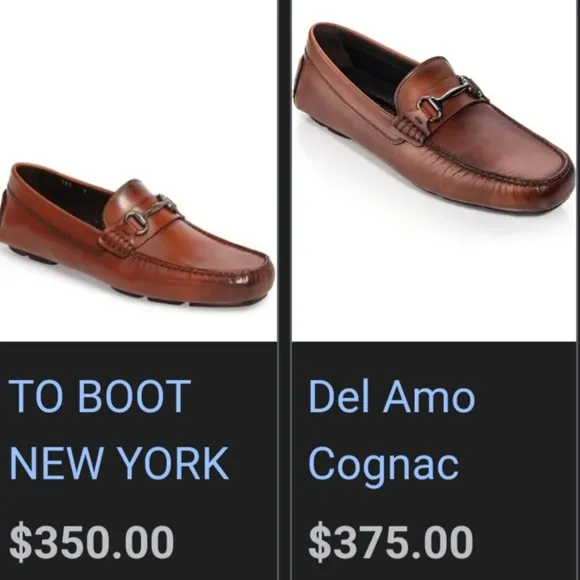 To Boot New York Mens Nordstrom Del Amo Loafers Cognac Sz10.5 Style 199M