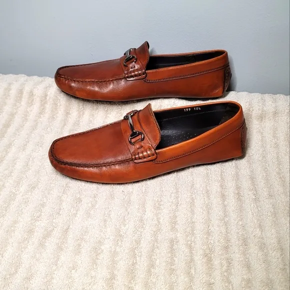To Boot New York Mens Nordstrom Del Amo Loafers Cognac Sz10.5 Style 199M