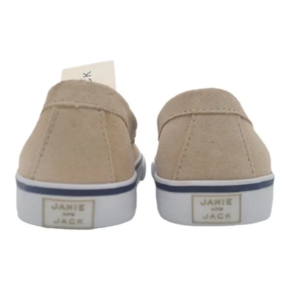 Toddler Janie And Jack Tan Suede Leather Penny Loafers Size 6