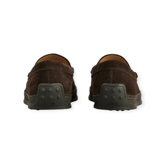 Tod’s ❂ Luxury Slip On Penny Loafers ❂ Choc Brown Suede ❂ 10.5 ❂ Vibram Sole