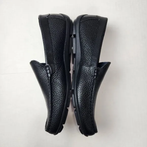 Tommy Bahama Nassau Venetian Loafer Mens 10 D Black Leather Slip On Comfort