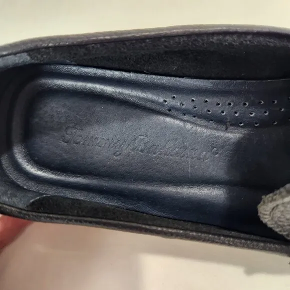 Tommy Bahama Nassau Venetian Loafer Mens 10 D Black Leather Slip On Comfort