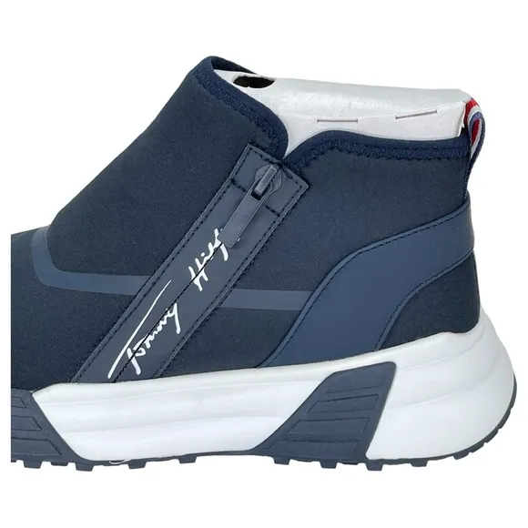 Tommy Hilfiger Morney Navy Stretch Womens Fashion Sneakers Size 10M