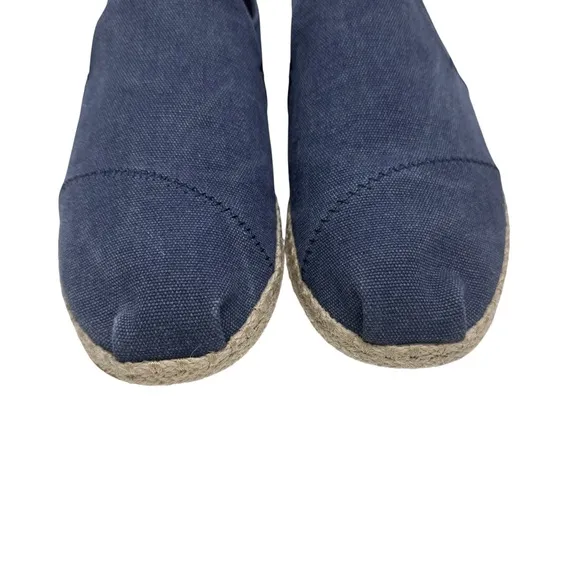 TOMS DECONSTRUCTED ALPARGATA ROPE In Navy  Sz 12