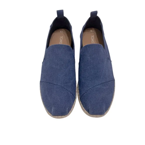 TOMS DECONSTRUCTED ALPARGATA ROPE In Navy  Sz 12
