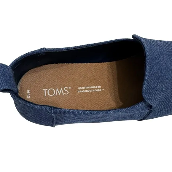TOMS DECONSTRUCTED ALPARGATA ROPE In Navy  Sz 12