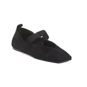 TONY BIANCO Black Suede Suede Hawaii Mary Jane Square Toe Flats