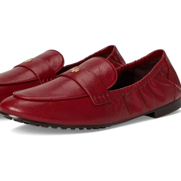 Tory Burch $298 Ruby Goat Leather Ballet Loafers Sz 7 NIB!
