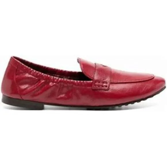 Tory Burch $298 Ruby Goat Leather Ballet Loafers Sz 7 NIB!