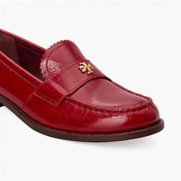 Tory Burch $298 Ruby Goat Leather Ballet Loafers Sz 7 NIB!