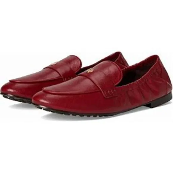 Tory Burch $298 Ruby Goat Leather Ballet Loafers Sz 7 NIB!