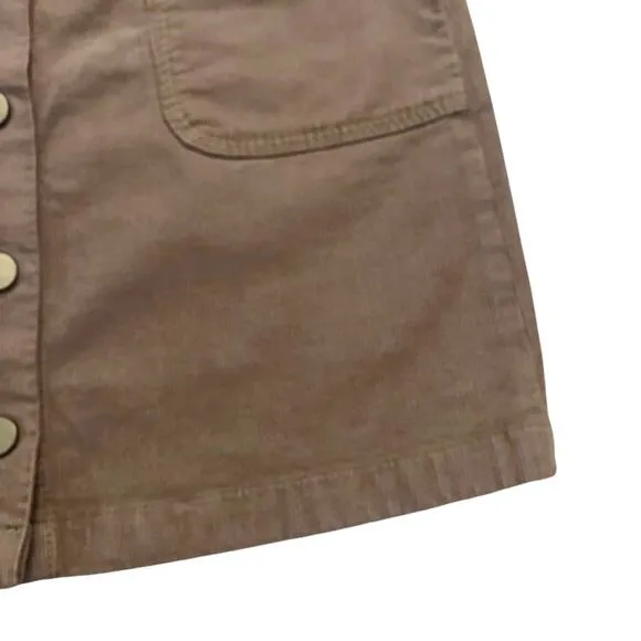 Tory Burch Beige Brown Tan Lucitano Skirt Corduroy Size 8 Short Mini