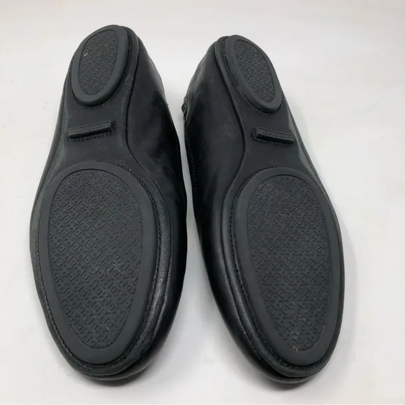 Tory Burch Black Minnie Travel Ballet Flats Size 7.5