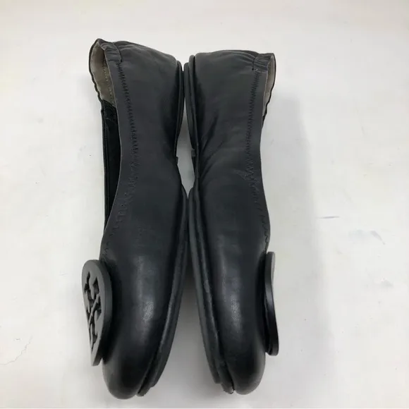 Tory Burch Black Minnie Travel Ballet Flats Size 7.5
