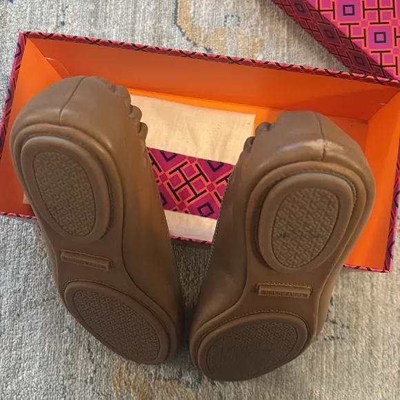 Tory Burch Brown Ballet Flats