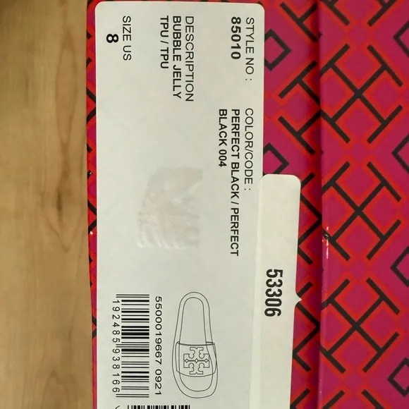 Tory Burch Bubble Jelly Black Slide Sandal