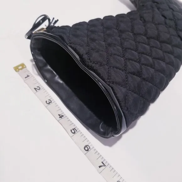 Tory Burch Gigi Black Quilted Tassels Boots