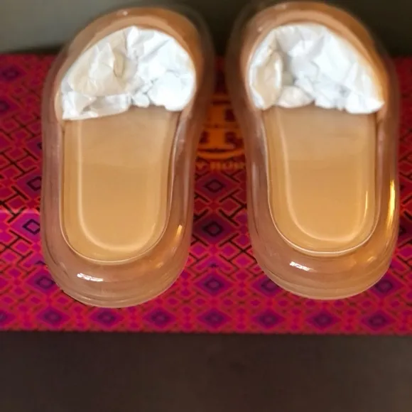 Tory Burch Logo-Embossed Bubble Jelly Slides