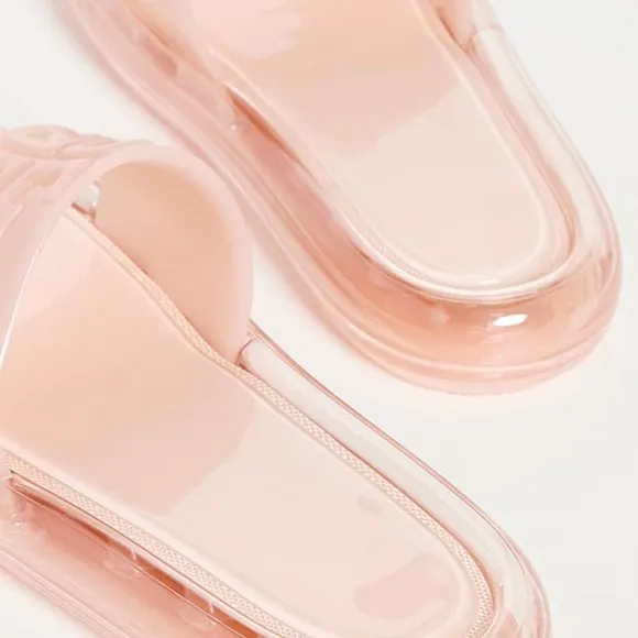 Tory Burch Logo-Embossed Bubble Jelly Slides