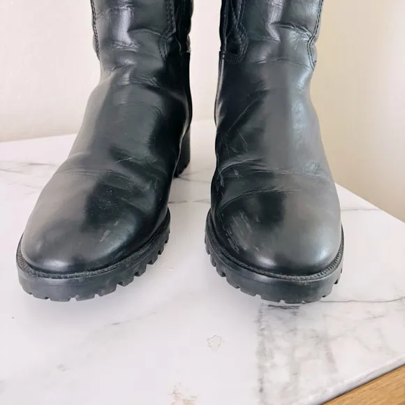 Tory Burch Melinda Quilted Leather Riding Boots Size 10