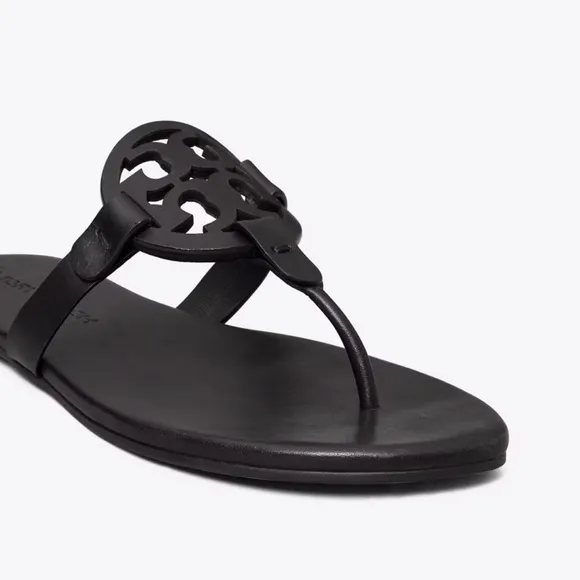 Tory Burch ‘MILLER’ Slides Soft Sandal in Perfect Black