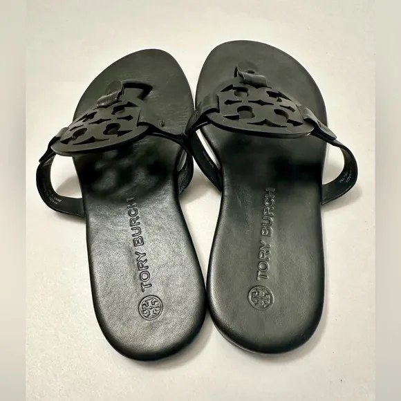 Tory Burch ‘MILLER’ Slides Soft Sandal in Perfect Black