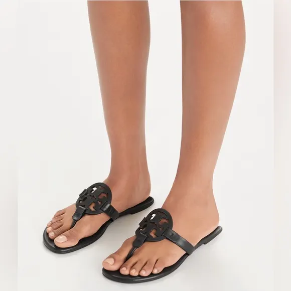 Tory Burch ‘MILLER’ Slides Soft Sandal in Perfect Black