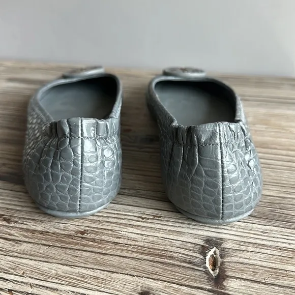 Tory Burch Minnie Travel ballet flats in Zinc size 8 great condition
