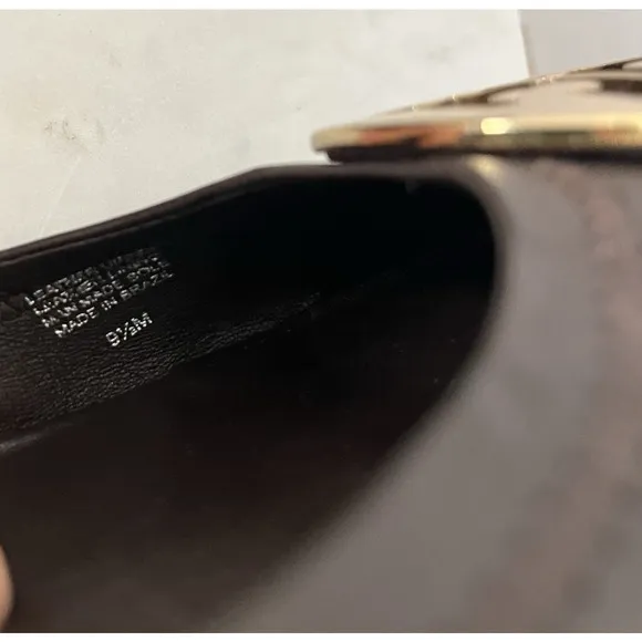 Tory Burch Minnie Travel Ballet Flats Size 9.5 Brown Leather Logo Old Money