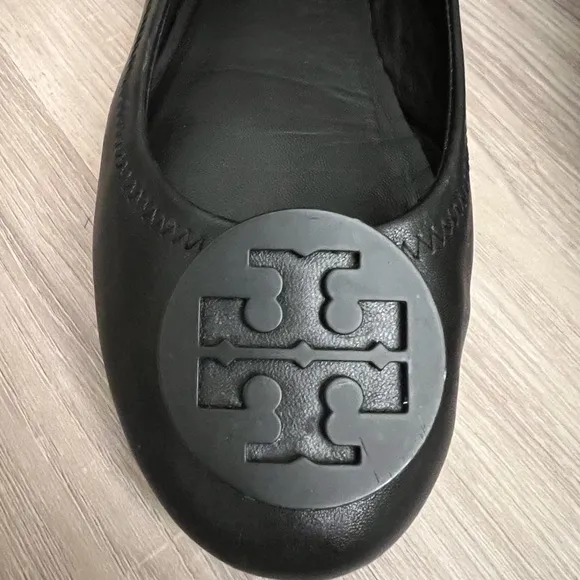 Tory Burch Minnie Travel Black Ballet Flats