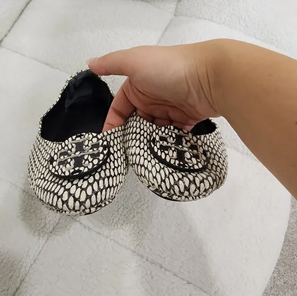 Tory Burch Printed Minnie Travel Ballet Flats