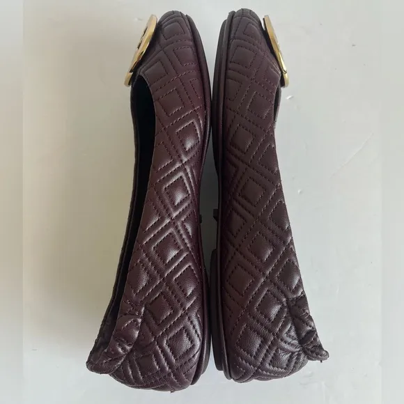 Tory Burch Quilted Minnie Nappa Leather Travel Ballet Flats size 6