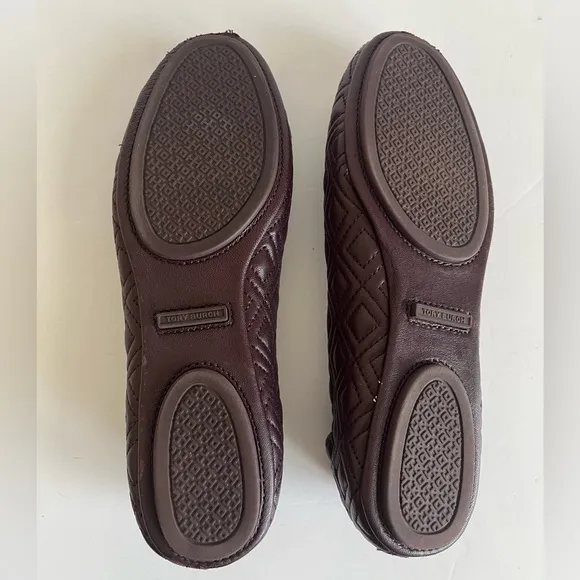 Tory Burch Quilted Minnie Nappa Leather Travel Ballet Flats size 6