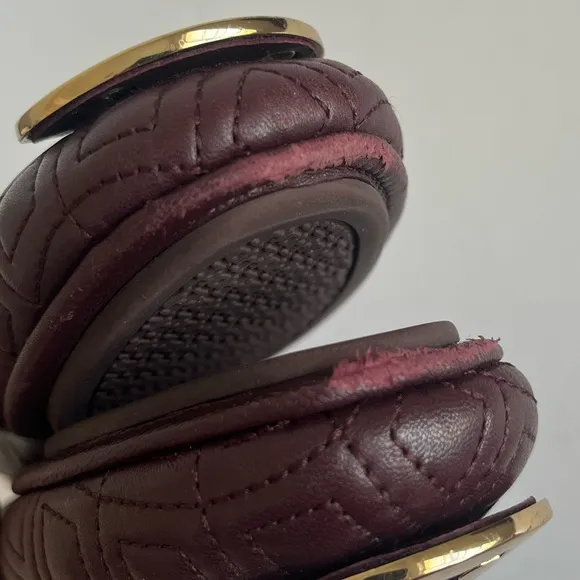 Tory Burch Quilted Minnie Nappa Leather Travel Ballet Flats size 6